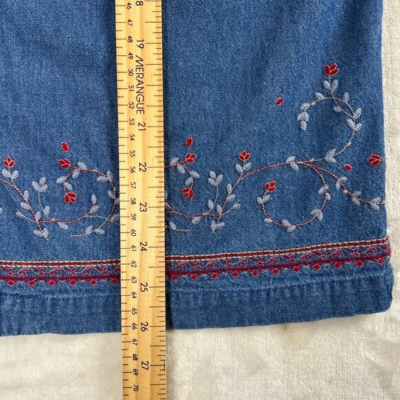 Northern Reflection Chambray Shacket Embroidered Women's Medium - Picture 9 of 12